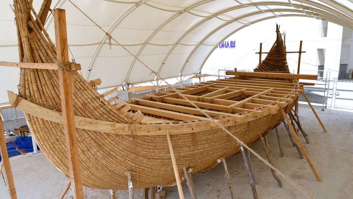 A team of specialists recently built a replica of a 4,000-year-old vessel and put it to sea off the coast of Abu Dhabi.
