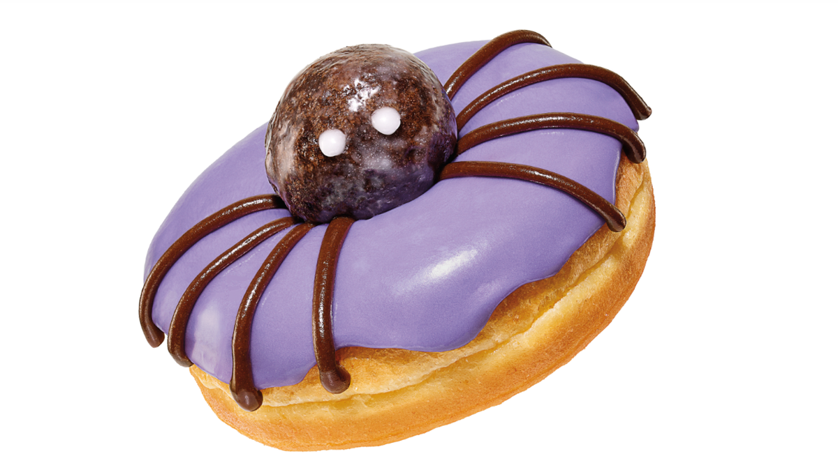 Halloween treats are back at Dunkin’, including the spider doughnut.