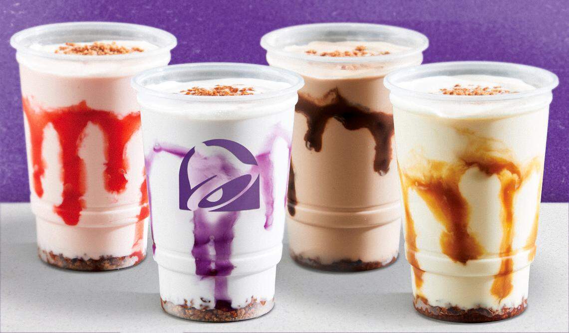 Taco Bell’s new Churro Chillers are available in four flavors: sweet vanilla, Mexican chocolate, Dulce de Leche coffee and wild strawberry.