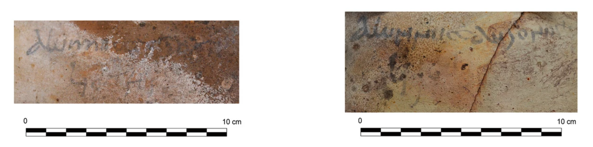 Painted inscriptions were found on some of the amphorae which delineated the contents of the vessels.