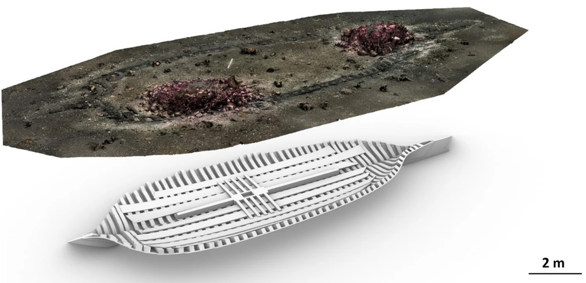 The oak hull is about 60 feet long, researchers said.