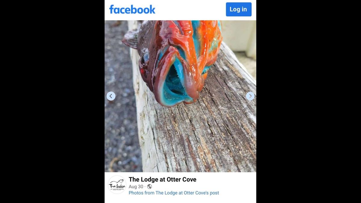 An angler reeled in a red and bright blue fish that looks almost radioactive in Alaska.