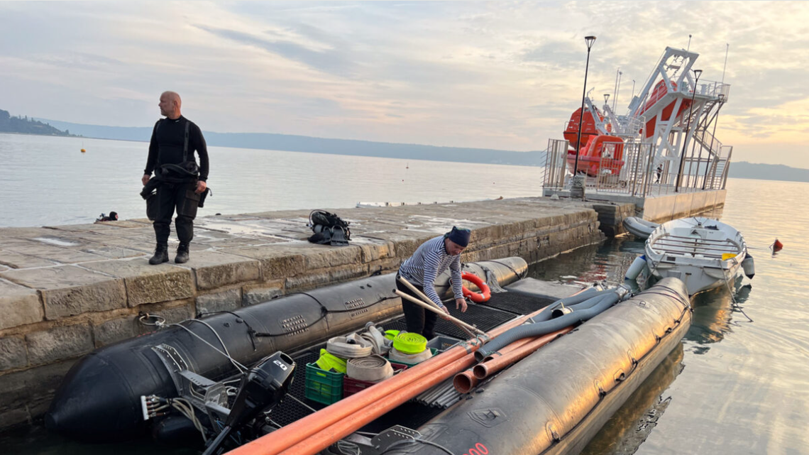 A number of Roman era artifacts, including a ship rudder, were recently discovered off the coast of Slovenia, officials said.