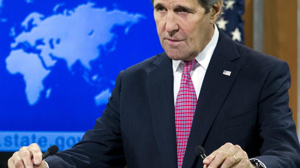 Secretary of State John Kerry presents the 2015 Country Reports on Human Rights Practices Wednesday at State Department in Washington.