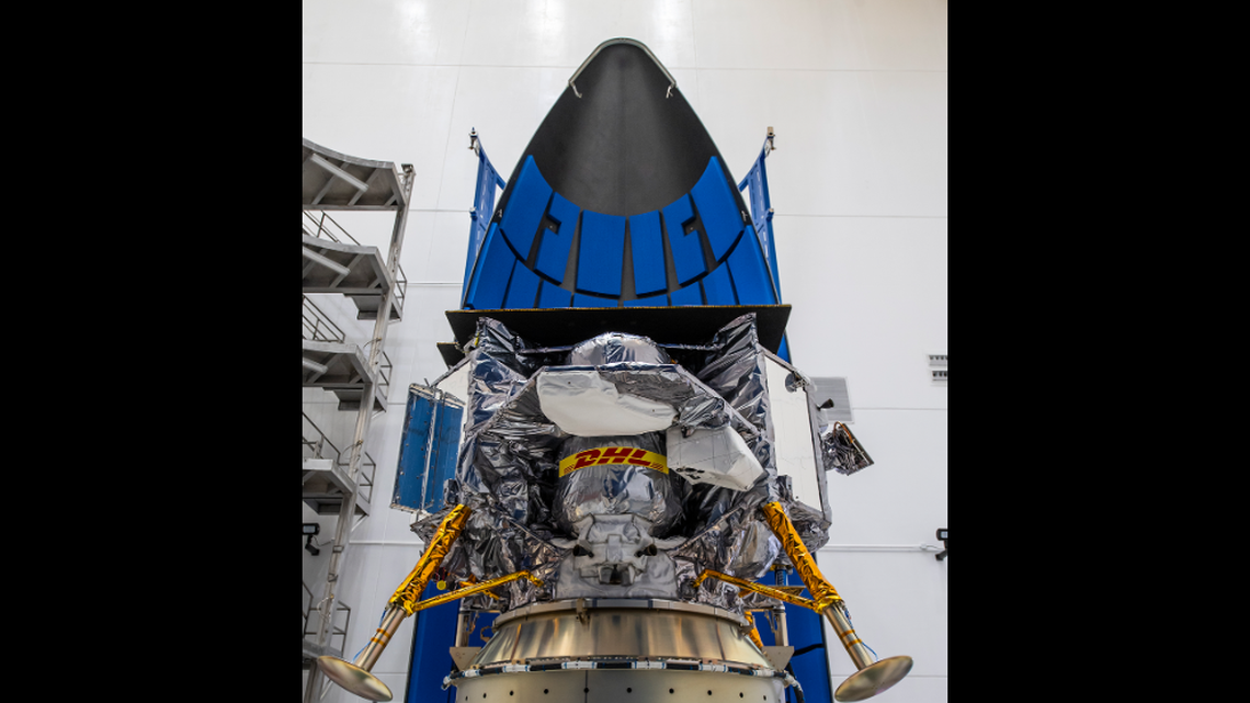 The lunar lander was launched using a Vulcan rocket designed by aerospace manufacturer United Launch Alliance.