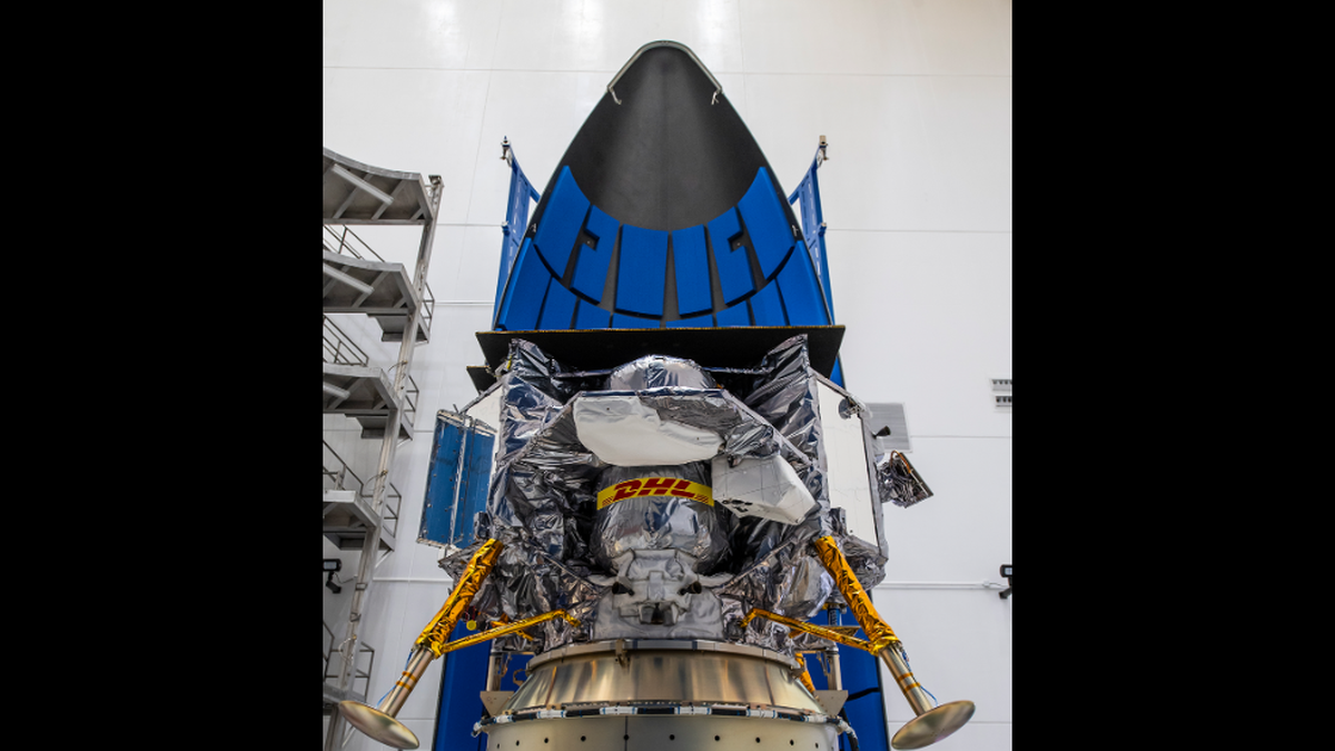 The lunar lander was launched using a Vulcan rocket designed by aerospace manufacturer United Launch Alliance.