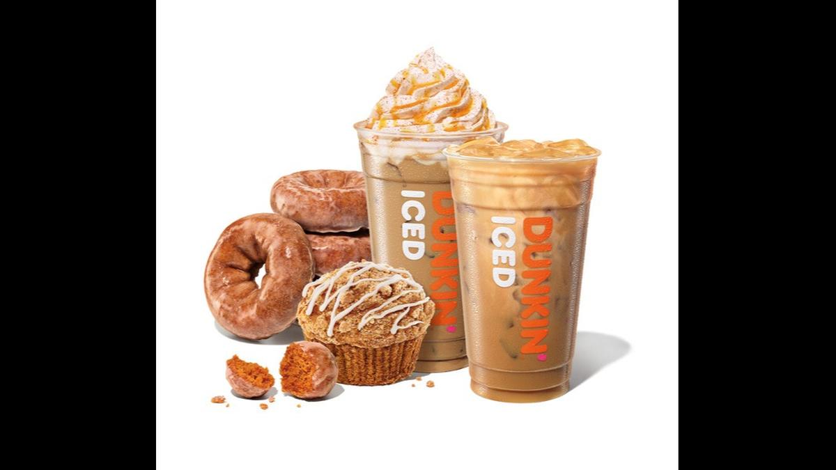 The Dunkin’ pumpkin spice signature latte is among multiple favorites returning to the fall menu.