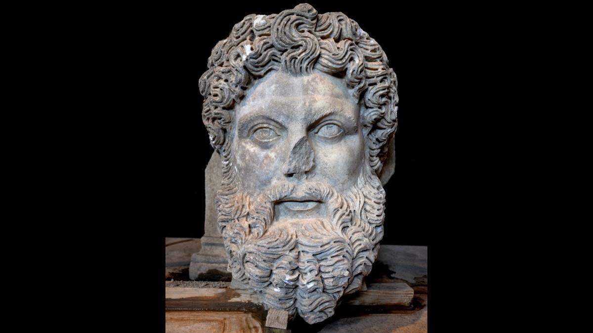 A centuries-old marble bust of Zeus was recently unearthed in Turkey, officials said.