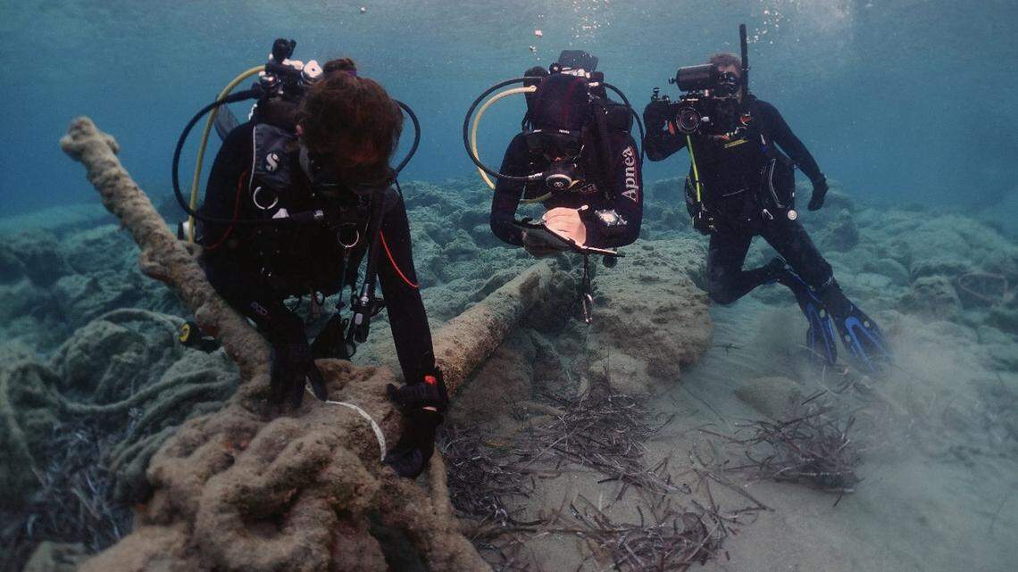 During a multi-year underwater survey, divers discovered ten shipwrecks near Greece, some of which dated to the Roman and Medieval periods.