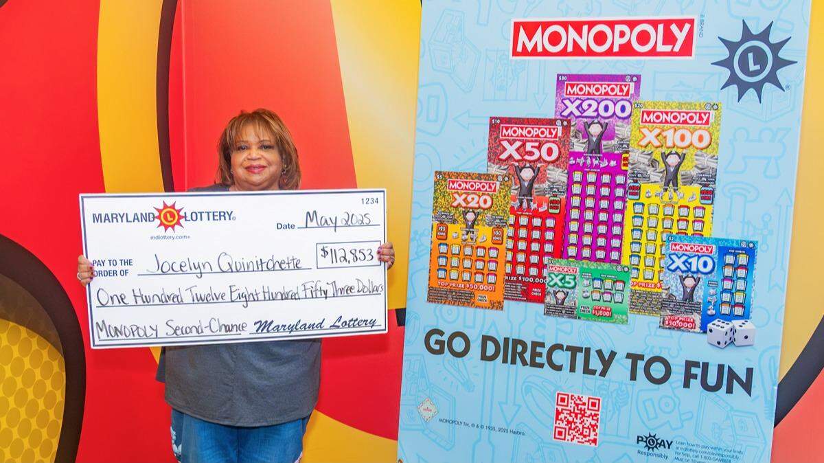 Jocelyn Quinitchette, from Maryland, won more than $112,000 in a lottery promotion, officials said.