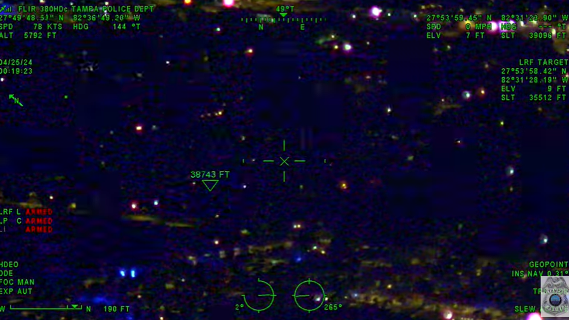 Law enforcement conducted an aerial and ground operation to catch a man who they suspected was pointing lasers at planes flying to Tampa’s major airport, police said.