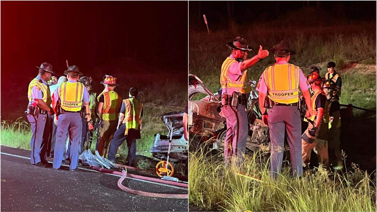A speeding driver led officers on a chase before a fiery head-on crash in Augusta that killed three people, the Georgia State Patrol said.