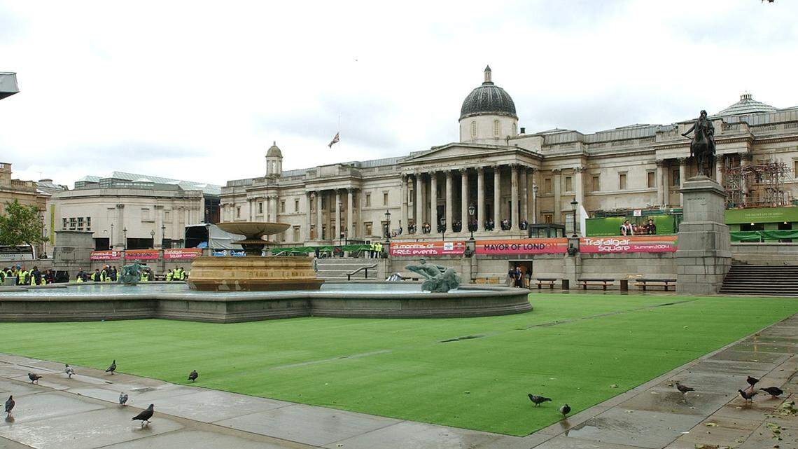 An excavation under the National Gallery in London revealed part of a Saxon settlement dating back at least 1,200 years, officials said. (AP Photo/Richard Lewis)