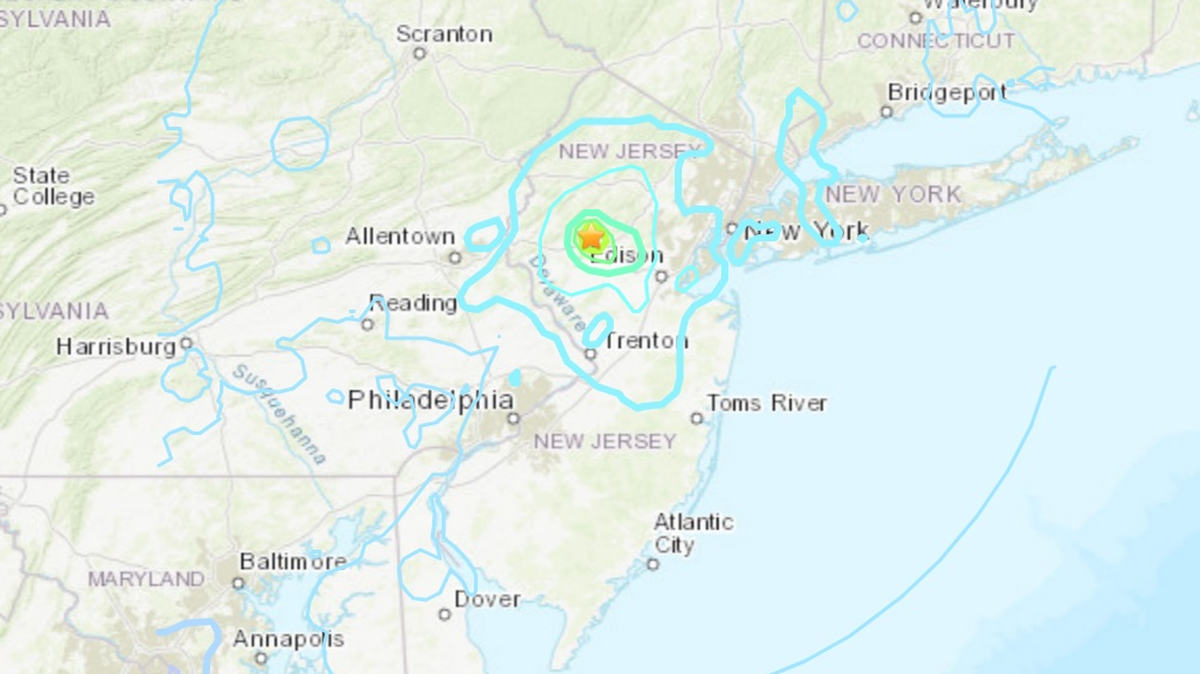 A 4.8-magnitude earthquake struck near Lebanon, New Jersey, on Friday, April 5.