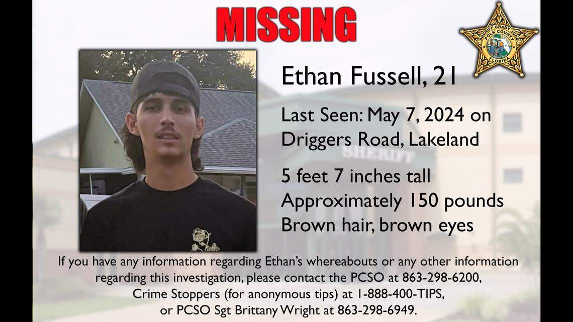 Ethan Fussell was staying with his best friend when he went missing, and he hasn’t been seen in four weeks, Florida authorities said.