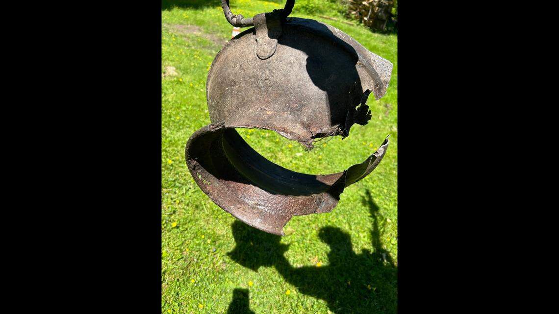 The roughly 250-pound black bear got its head stuck in an old metal milk can, Vermont wildlife officials said.