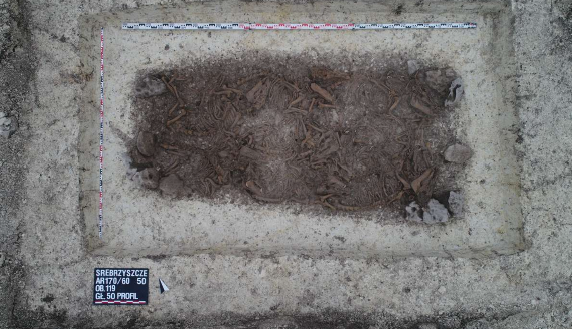 A burial site, dating back around 4,000 years, was recently discovered during road construction in Poland, officials said.