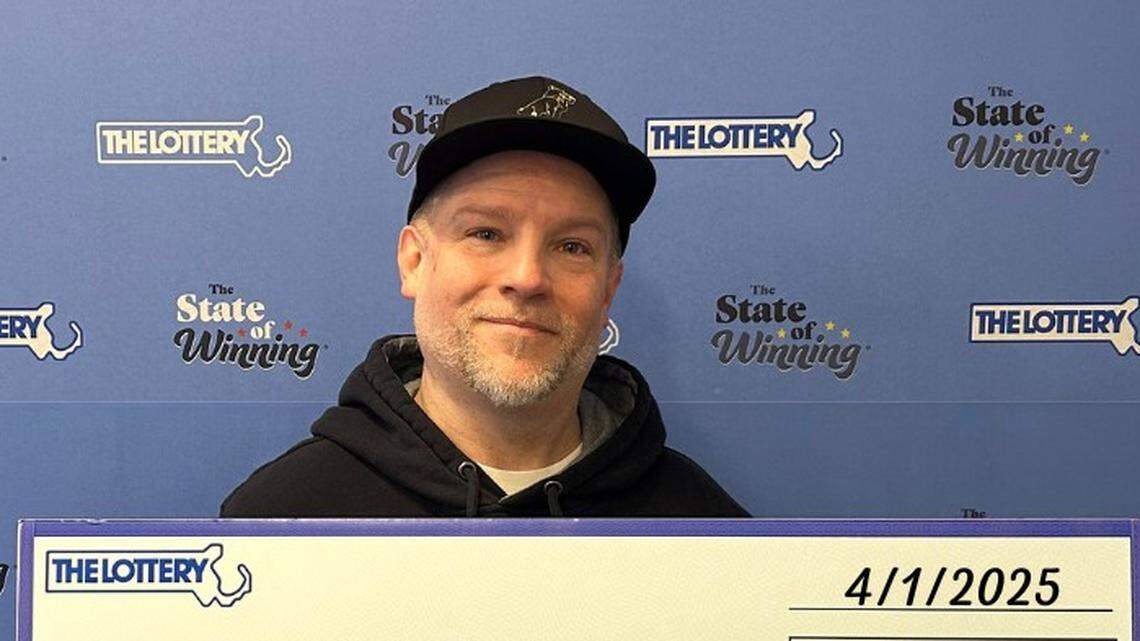 The father became a millionaire in the Massachusetts lottery and can now afford to send his daughter to school, officials said.