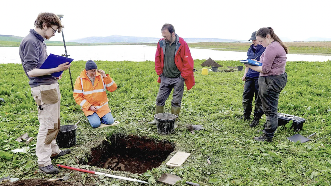 Students discovered that a strip of land jutting into a loch in Scotland may have been created by humans thousands of years ago.