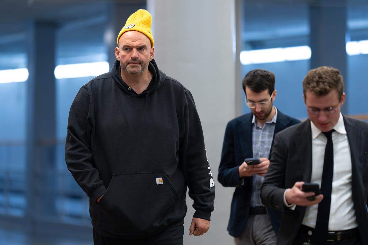Moments after Rep. George Santos was expelled from Congress, Sen. John Fetterman, D-Pa., said Sen. Bob Menendez, D-NJ, should be next.