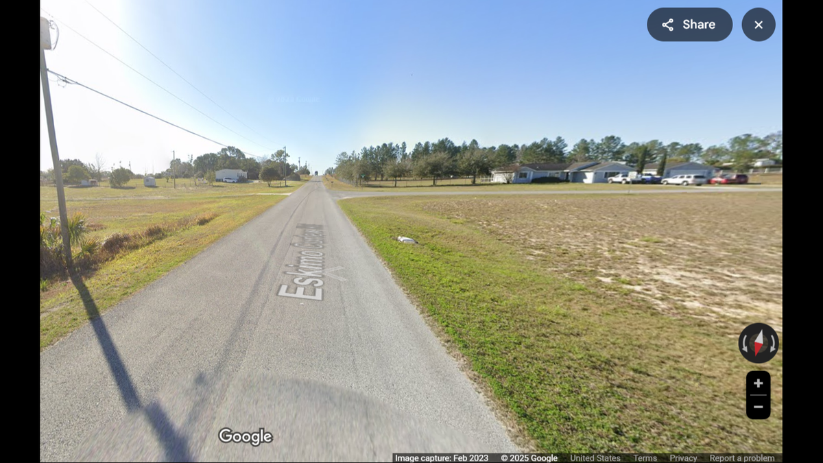 The girl was walking along an unpaved road in Brooksville in Hernando County, state troopers said.