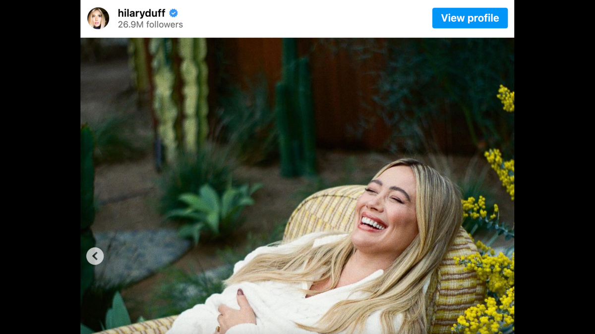 Twelve days after sending a message to her fans and loved ones on social media, Hilary Duff has shared exciting news.