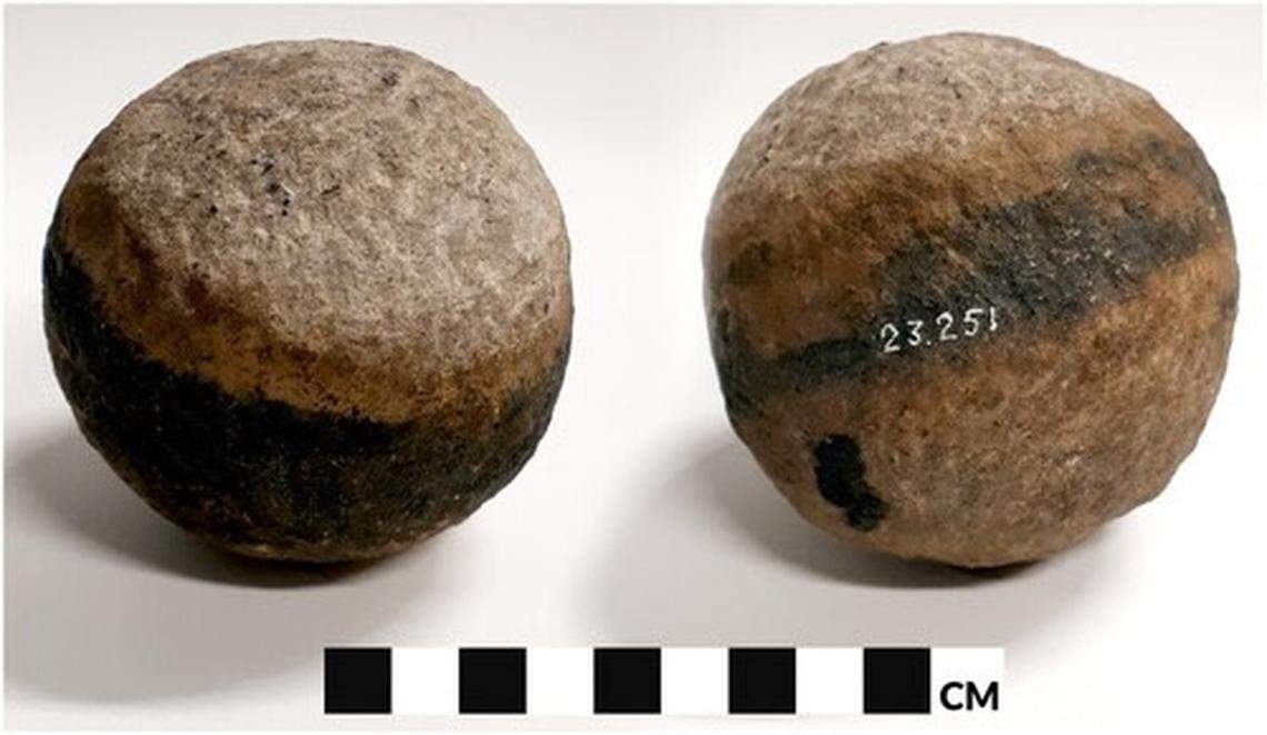 Stone shot recovered from the Maderö wreck