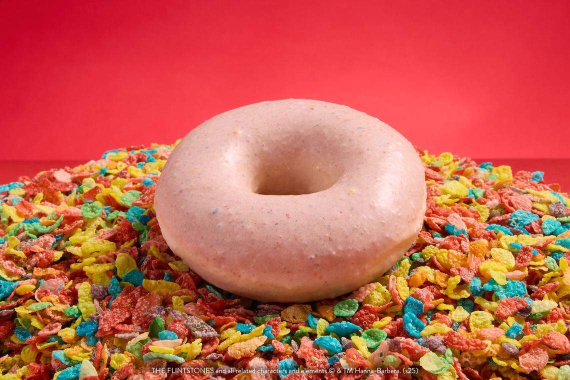 Krispy Kreme is teaming up with Fruit Pebbles for new doughnut, but customers will have to act fast.
