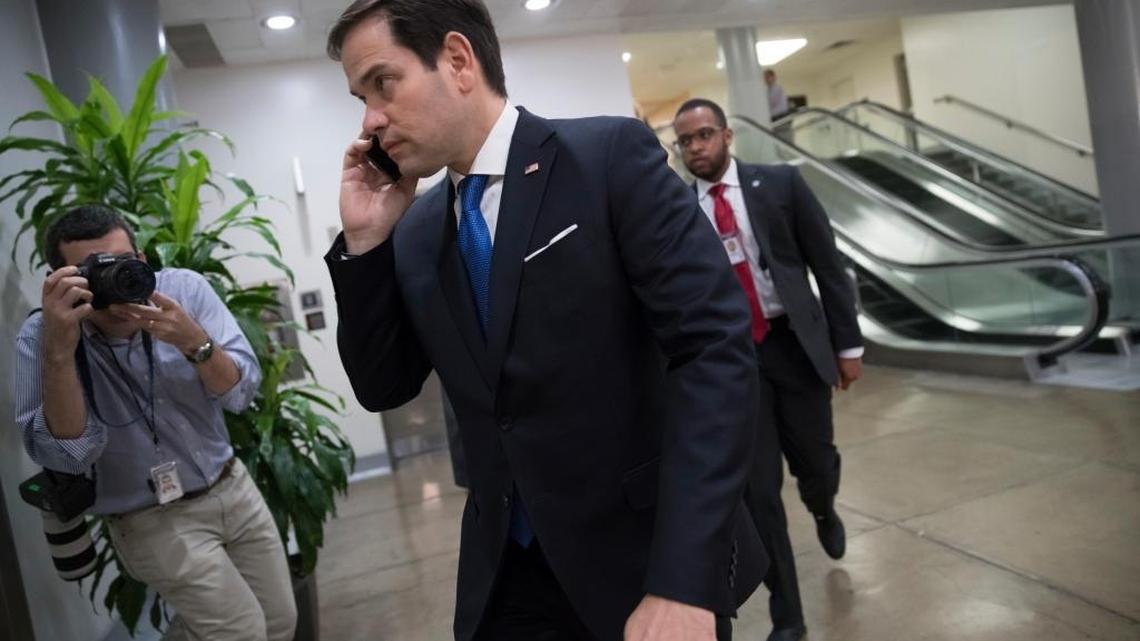 Following the Parkland, Fla., school shooting, an activist group put up three billboards outside the Doral office of Sen. Marco Rubio, R-Fla., calling for tighter gun control.