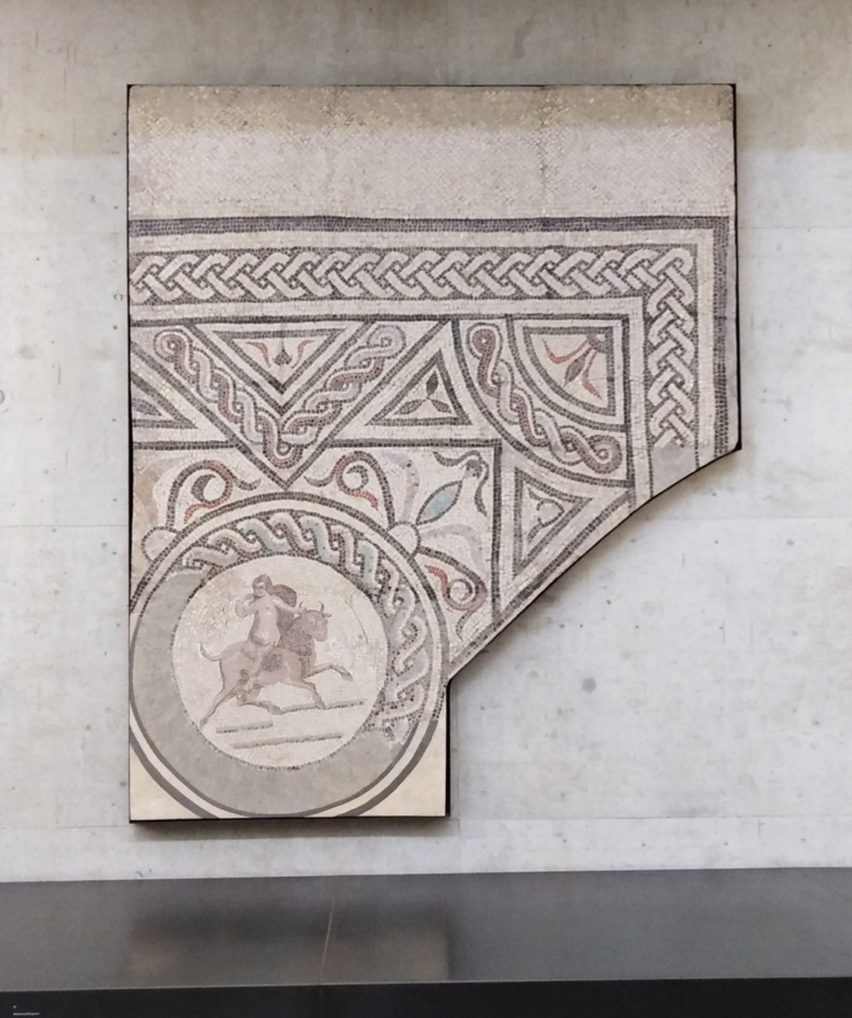 The partial mosaic exhibited at the Universalmuseum Joanneum in Austria