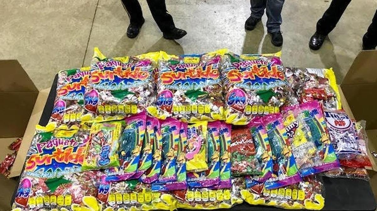 A Tennessee man was arrested in Alabama last week after police found 82 pounds of meth worth $1.5 million hidden in these Mexican candy bags in his trunk, according to the Jefferson County Sheriff’s Office.