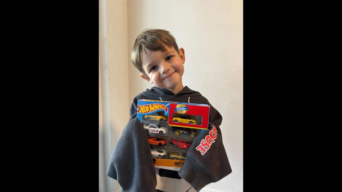 Kosta, who turned 4-years-old, was surprised with his own “personal car show” in Florida.