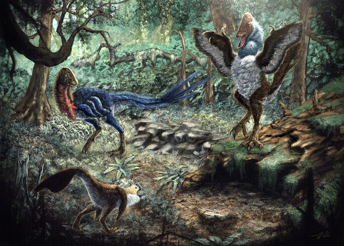 Artist’s depiction of the “Chicken from Hell,” pictured on the top left.