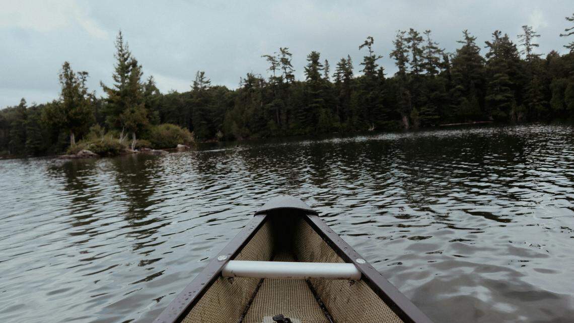 A 15-year-old’s body was found several hours after he vanished in a dark lake after canoeing (not the one pictured) with his friends in New Hampshire.