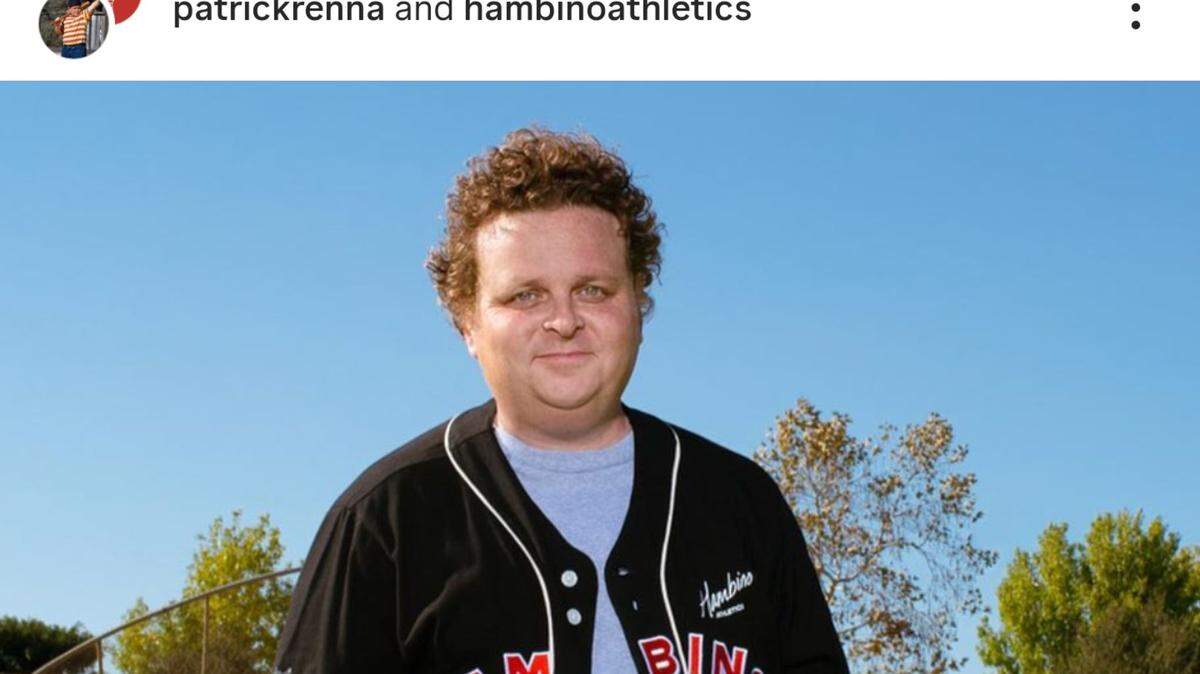 patrick renna wearing hambino jersey