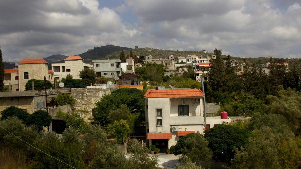 The large mosaic was discovered beneath a home in Homs, a western region of Syria, which is pictured here.