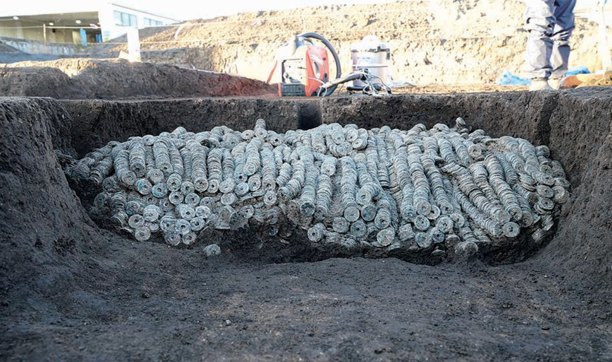 Some of the coins date back 2,000 years, officials said.