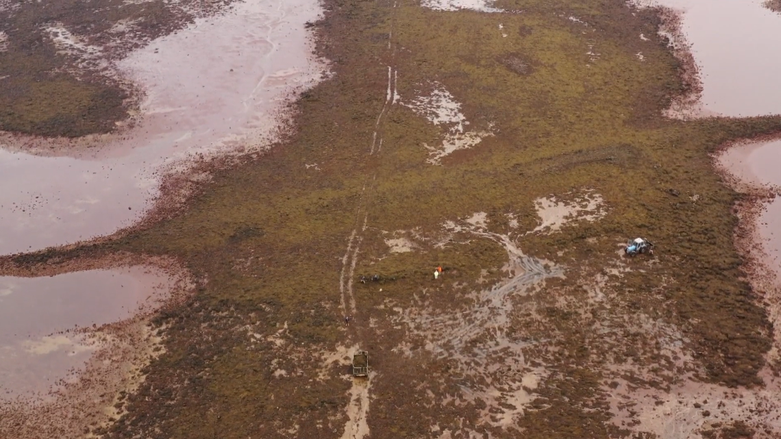 The remains of a Bronze Age fort have been discovered on Collanmore Island in Ireland, an archaeologist said.