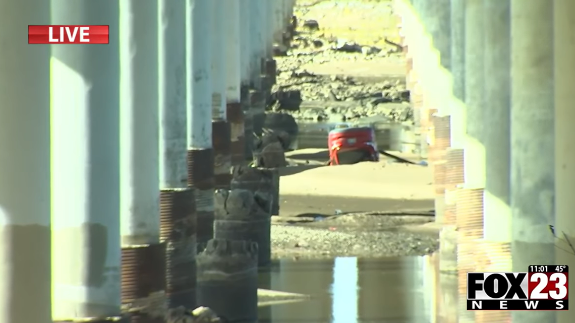 A car flew off a bridge in a possible “road rage incident” on Dec. 4, Oklahoma officials said. One person has been arrested.