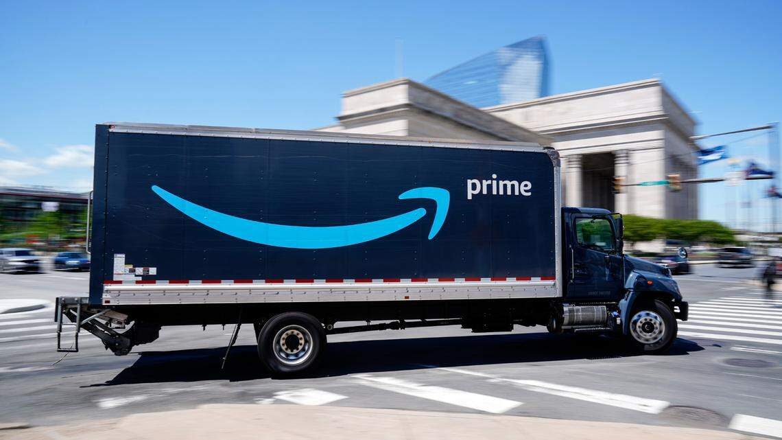 An Amazon delivery driver was bit in the face by a dog in San Antonio, according to police and Amazon. (AP Photo/Matt Rourke, file)