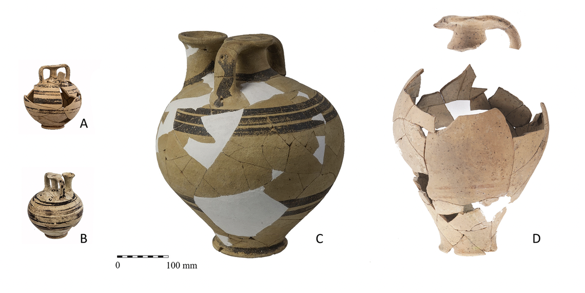 Stirrup jars found at the site