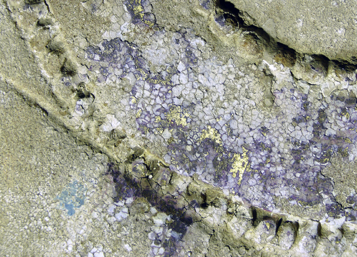 Traces of gold discovered inside the temple.