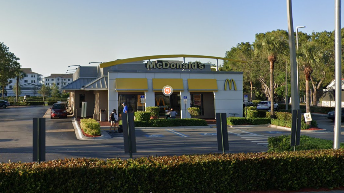 The man was arrested Sept. 27 at a McDonald’s on Davis Boulevard in Naples, officials say. Naples is about 167 miles south of Tampa.