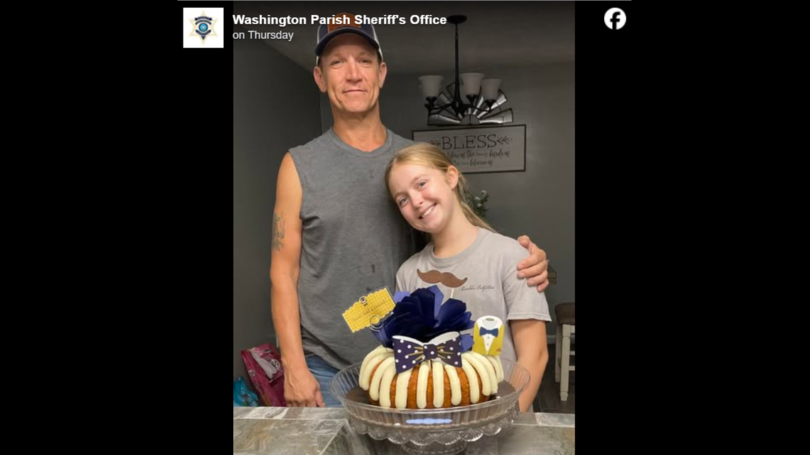 A 10-year-old Louisiana girl is credited with saving her father after he was hurt while kayaking on the Bogue Chitto River, deputies said.