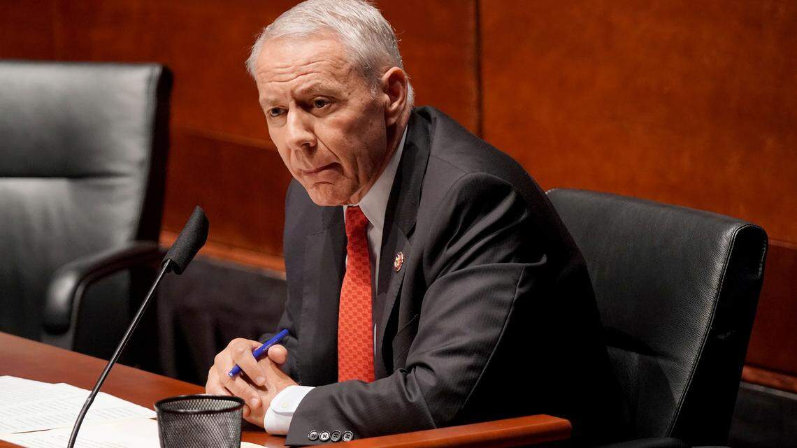 Rep. Ken Buck, R-Colo., introduced a resolution urging Vice President Kamala Harris to invoke the 25th Amendment to remove President Joe Biden from office. (Greg Nash/Pool via AP)