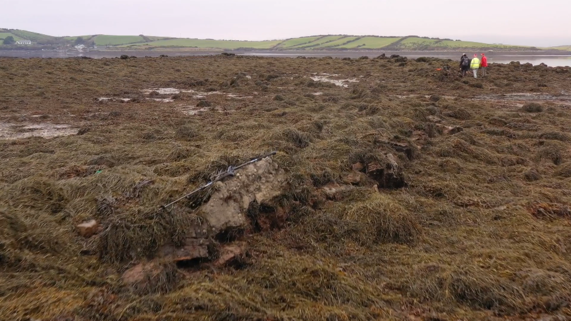 The limestone ramparts extend over 600 feet, the archaeologist said.