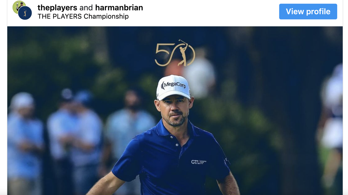 Brian Harman during a tournament.