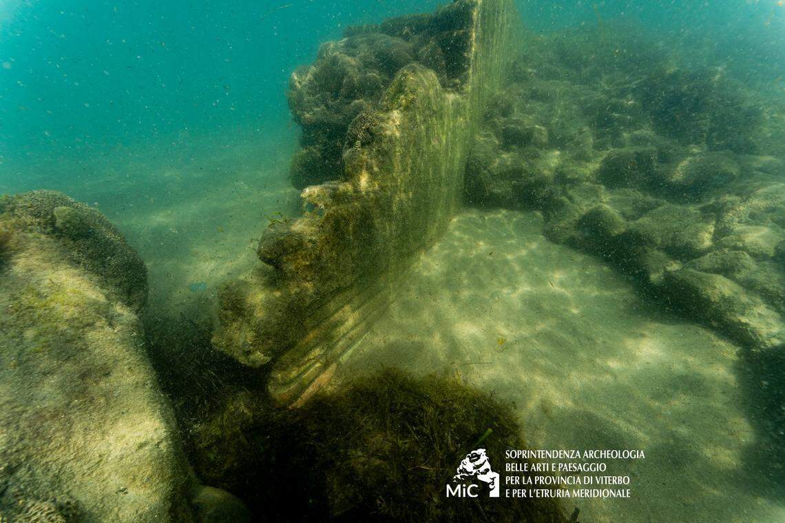 Part of the underwater ruins