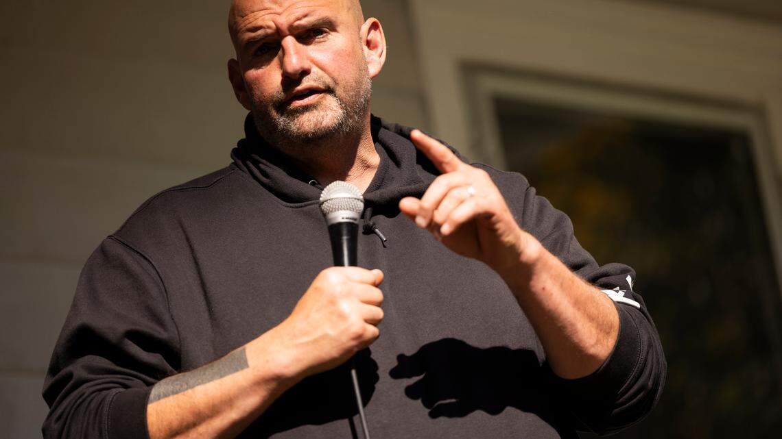 Sen. John Fetterman said “it isn’t xenophobic to be concerned about the border” in a recent interview with Politico. (AP Photo/Ryan Collerd)