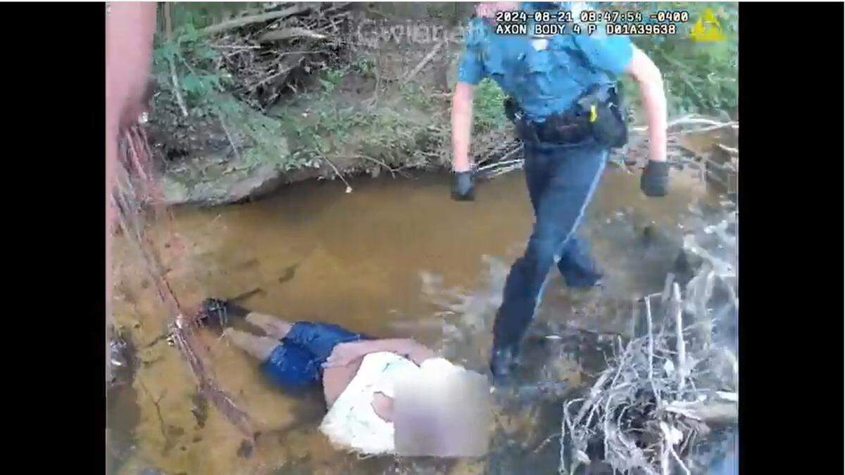 A missing 77-year-old man spent several hours in a Georgia creek near Buford before officers found him, authorities said.